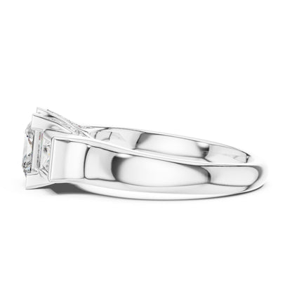 Princess Three Stone Lab Grown Diamond Engagement Ring