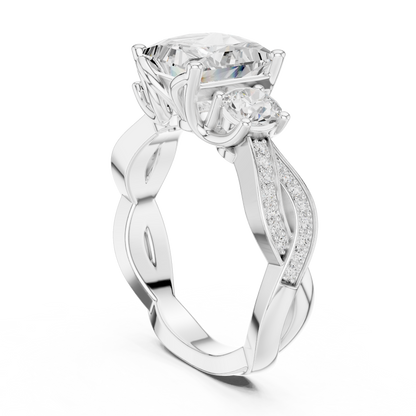 Princess Three Stone Lab Grown Diamond Engagement Ring