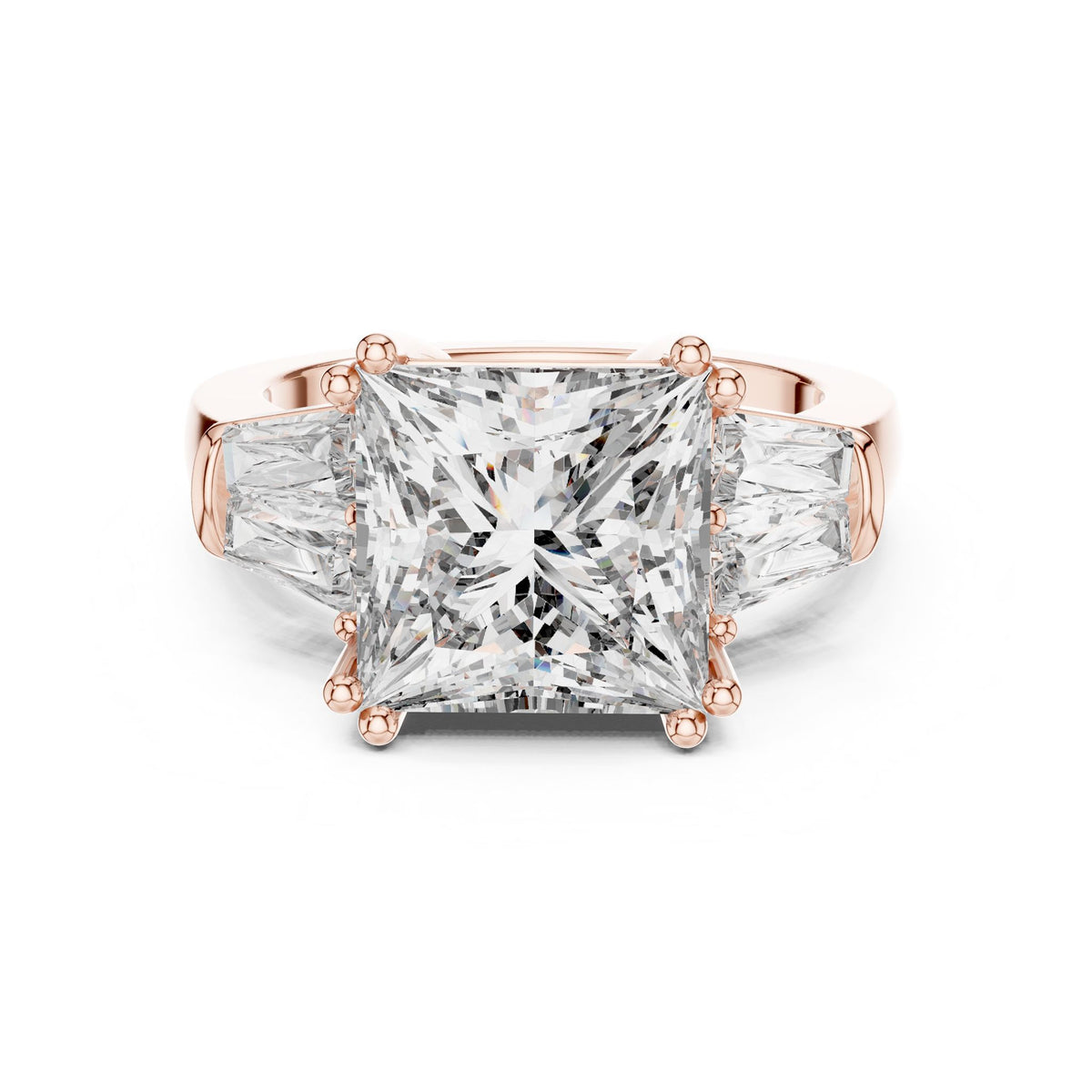Princess Three Stone Lab Grown Diamond Engagement Ring