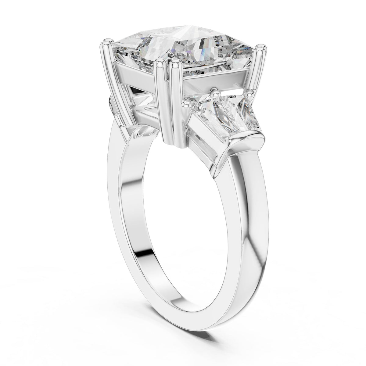 Princess Three Stone Lab Grown Diamond Engagement Ring