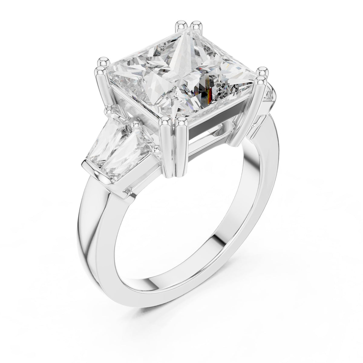 Princess Three Stone Lab Grown Diamond Engagement Ring