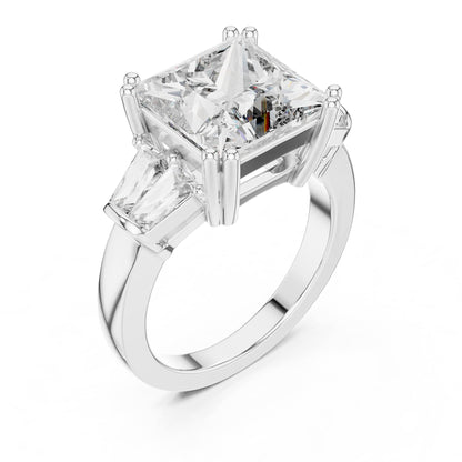 Princess Three Stone Lab Grown Diamond Engagement Ring