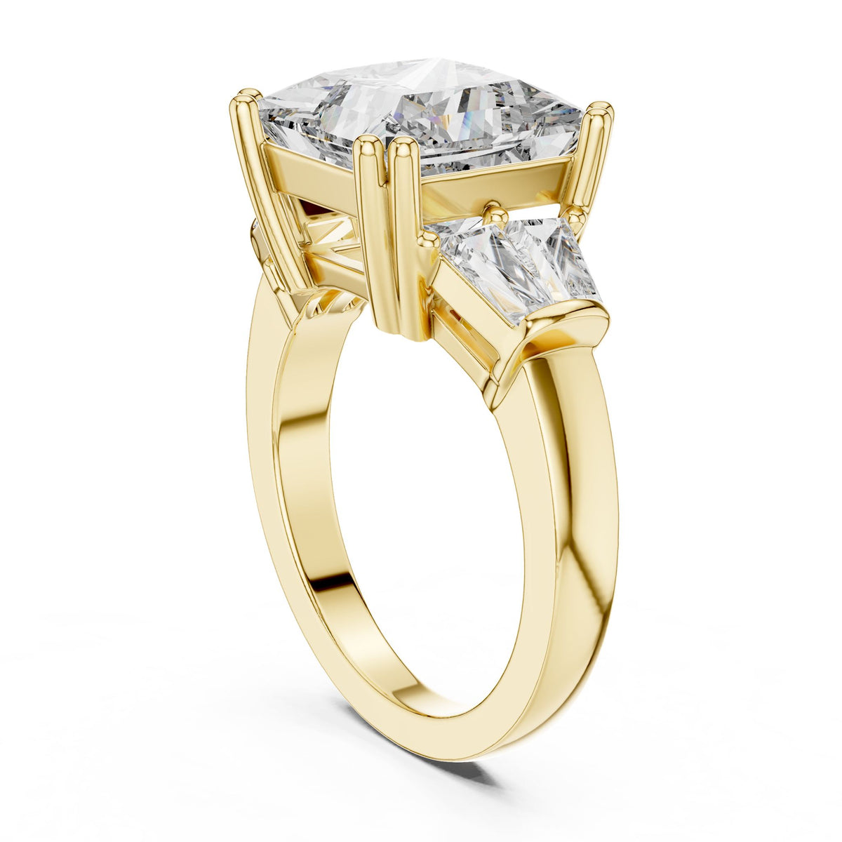 Princess Three Stone Lab Grown Diamond Engagement Ring