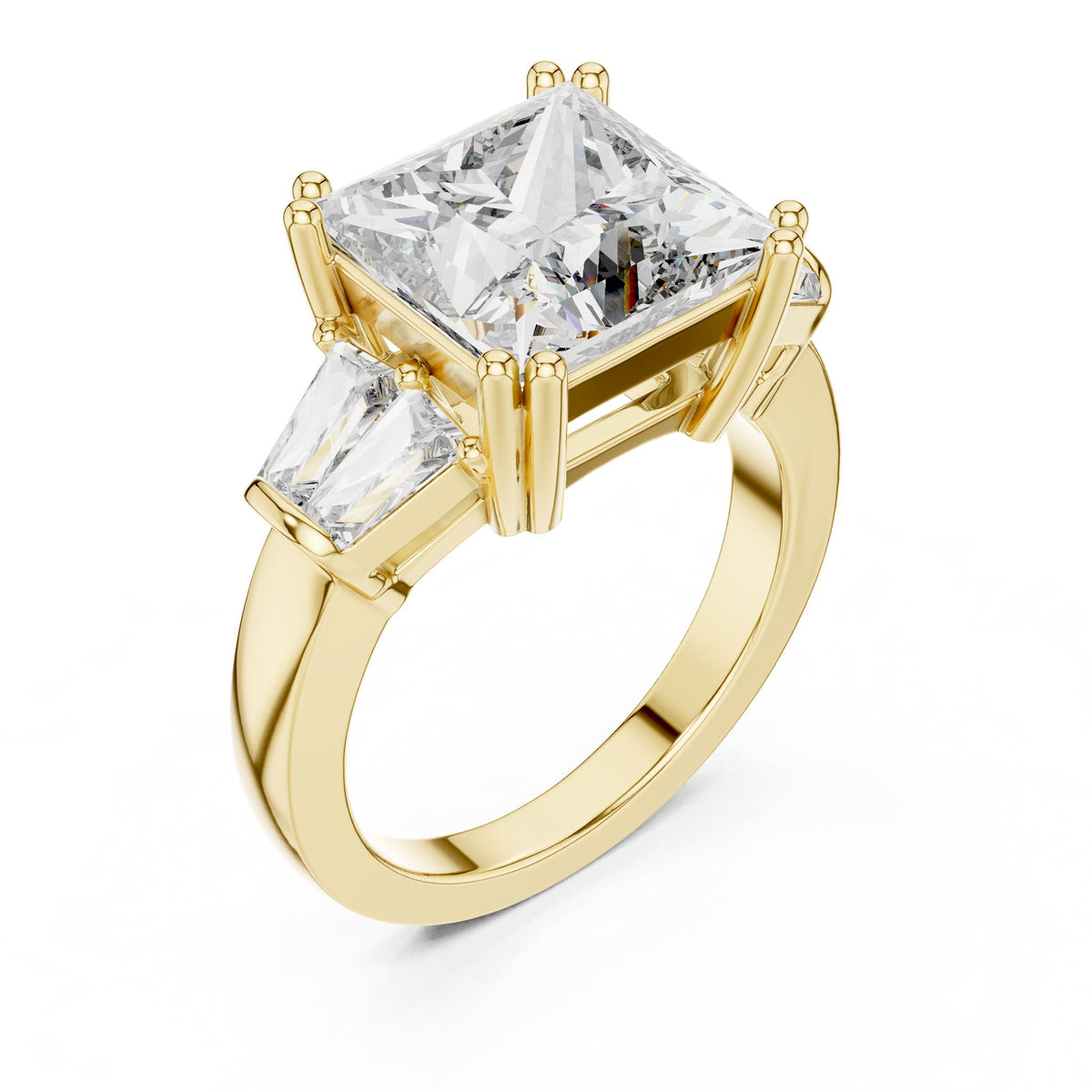 Princess Three Stone Lab Grown Diamond Engagement Ring