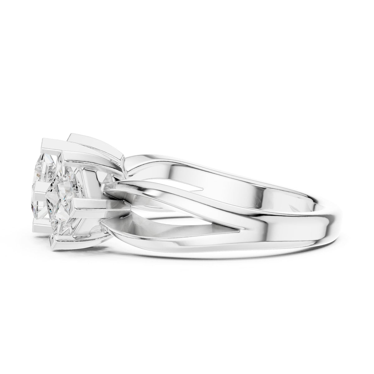 Princess Three Stone Lab Grown Diamond Engagement Ring