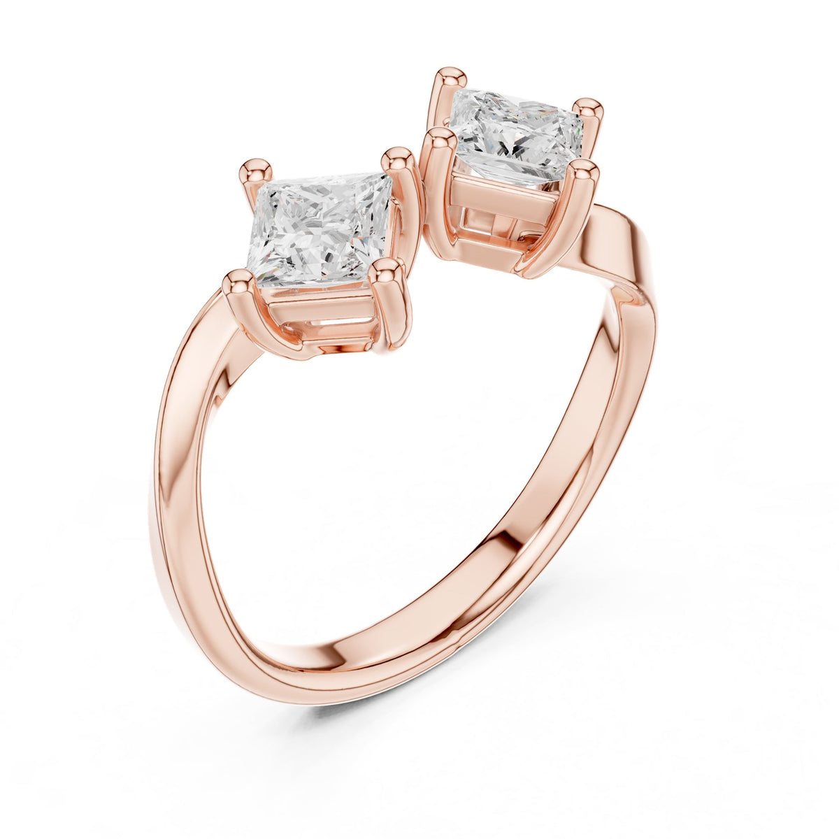 Princess Three Stone Lab Grown Diamond Engagement Ring