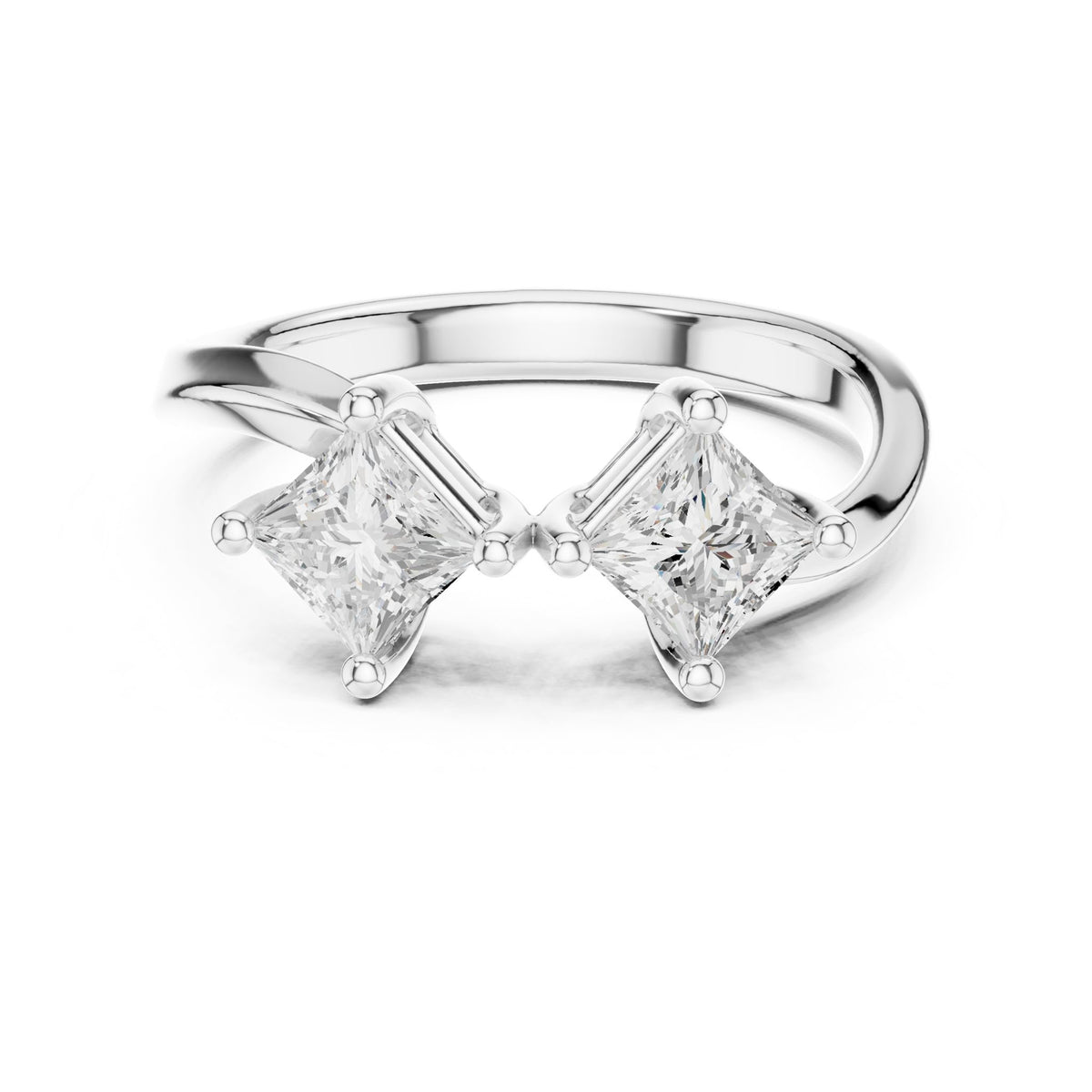Princess Three Stone Lab Grown Diamond Engagement Ring