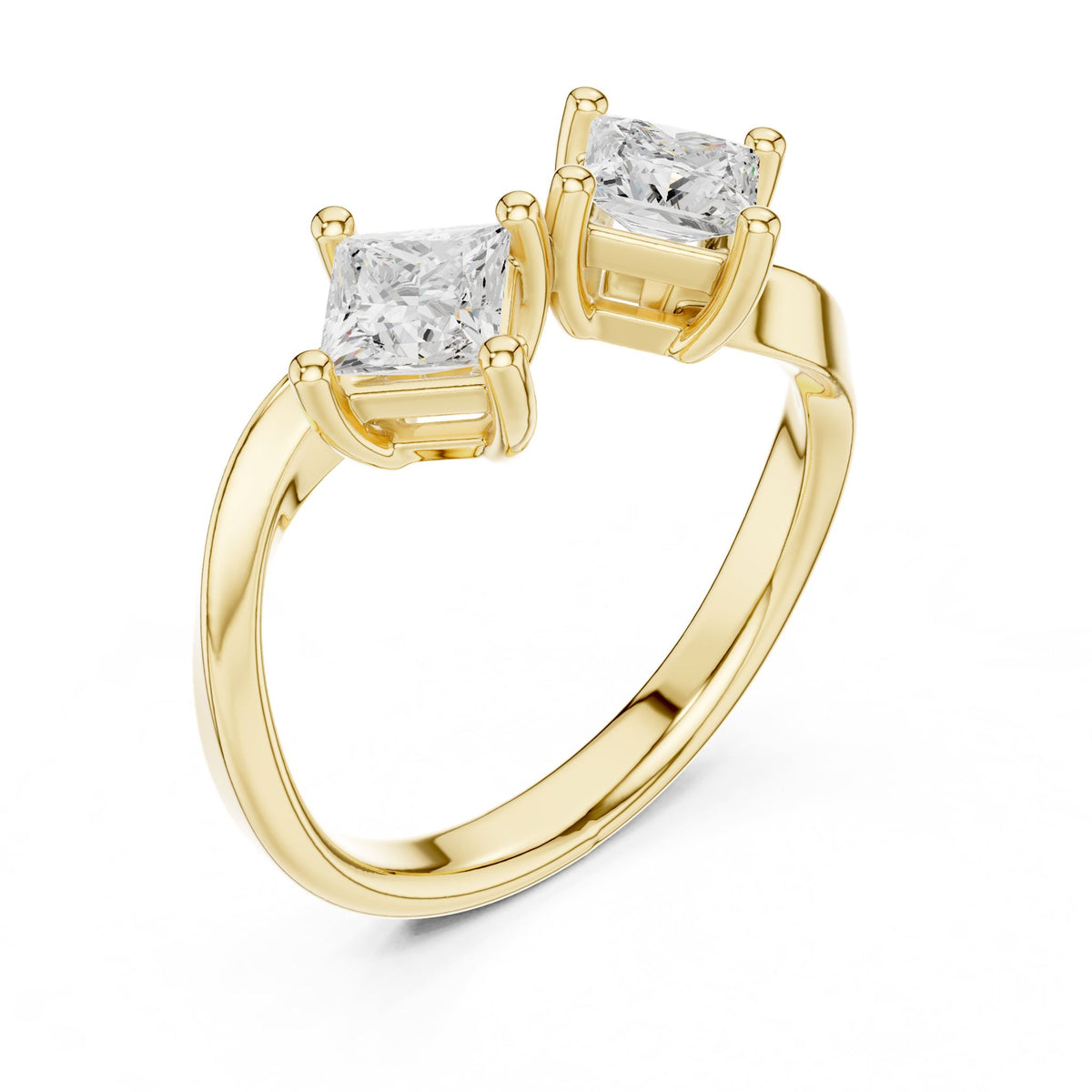 Princess Three Stone Lab Grown Diamond Engagement Ring