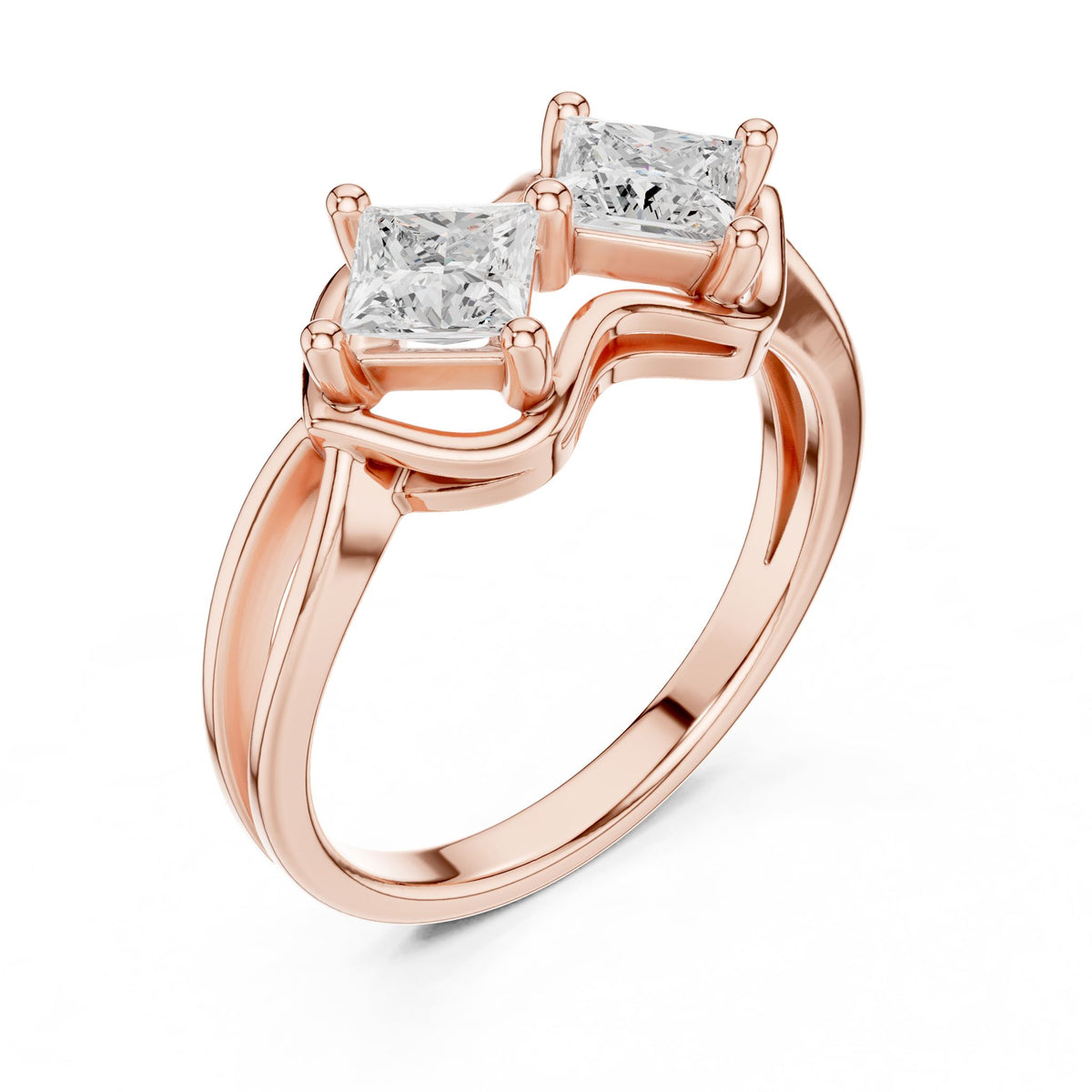 Princess Three Stone Lab Grown Diamond Engagement Ring
