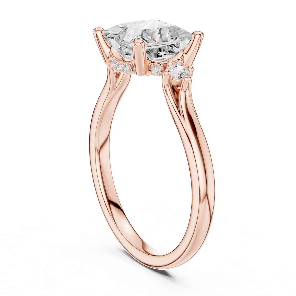 Princess Three Stone Lab Grown Diamond Engagement Ring