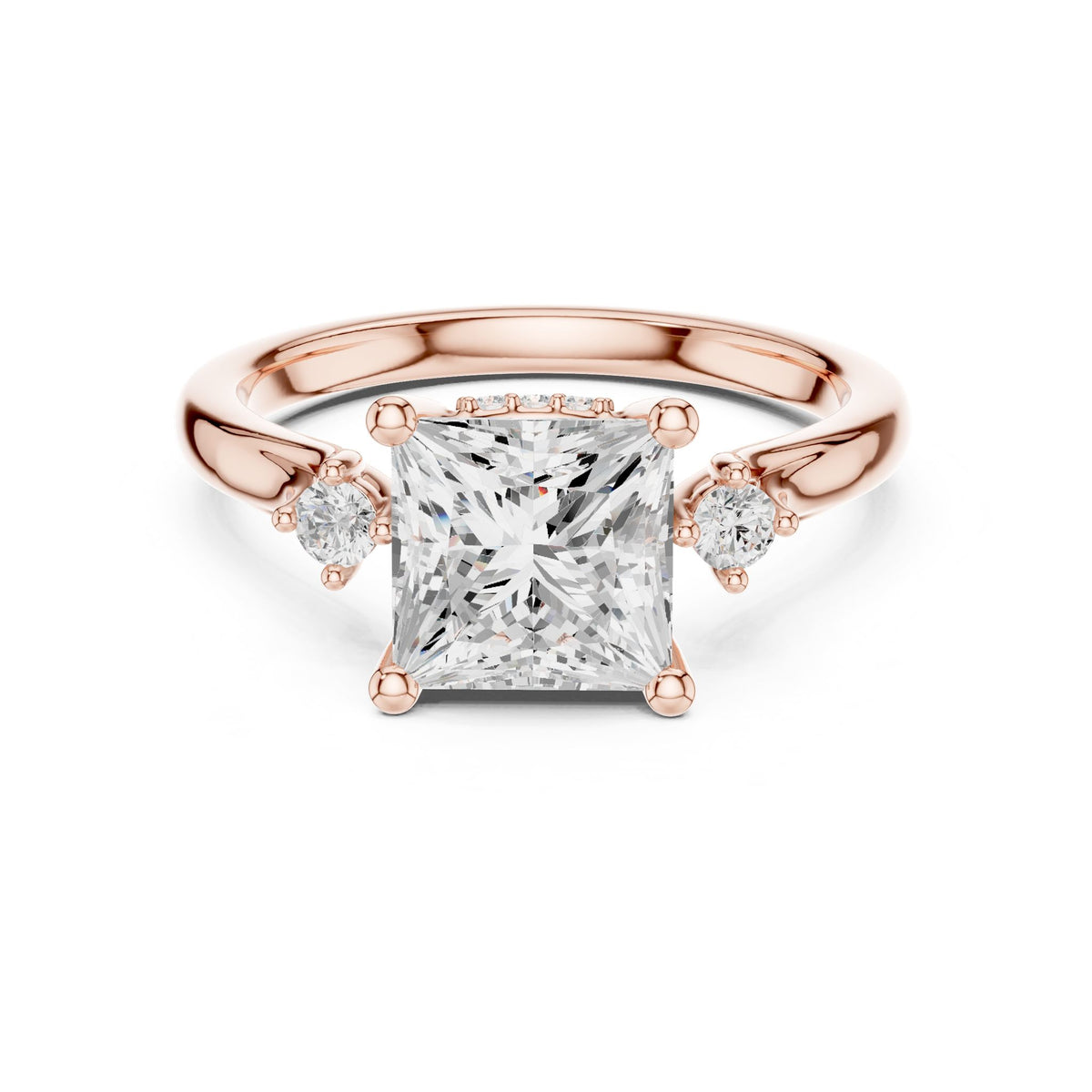 Princess Three Stone Lab Grown Diamond Engagement Ring