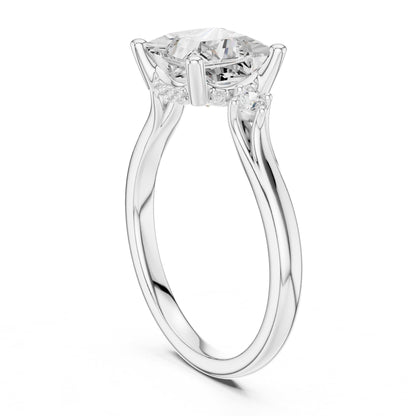 Princess Three Stone Lab Grown Diamond Engagement Ring