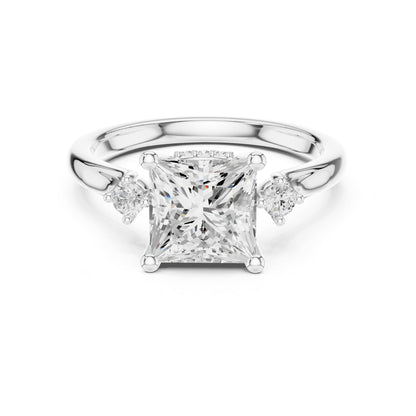 Princess Three Stone Lab Grown Diamond Engagement Ring