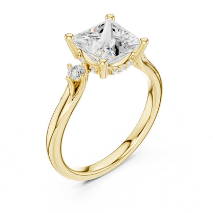 Princess Three Stone Lab Grown Diamond Engagement Ring