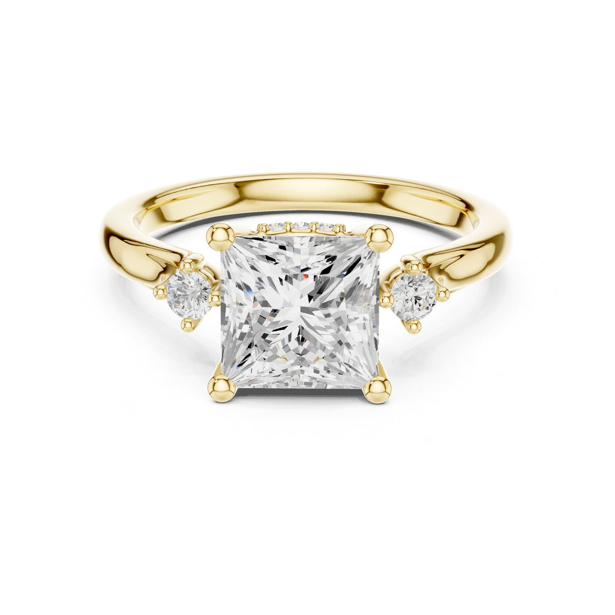 Princess Three Stone Lab Grown Diamond Engagement Ring