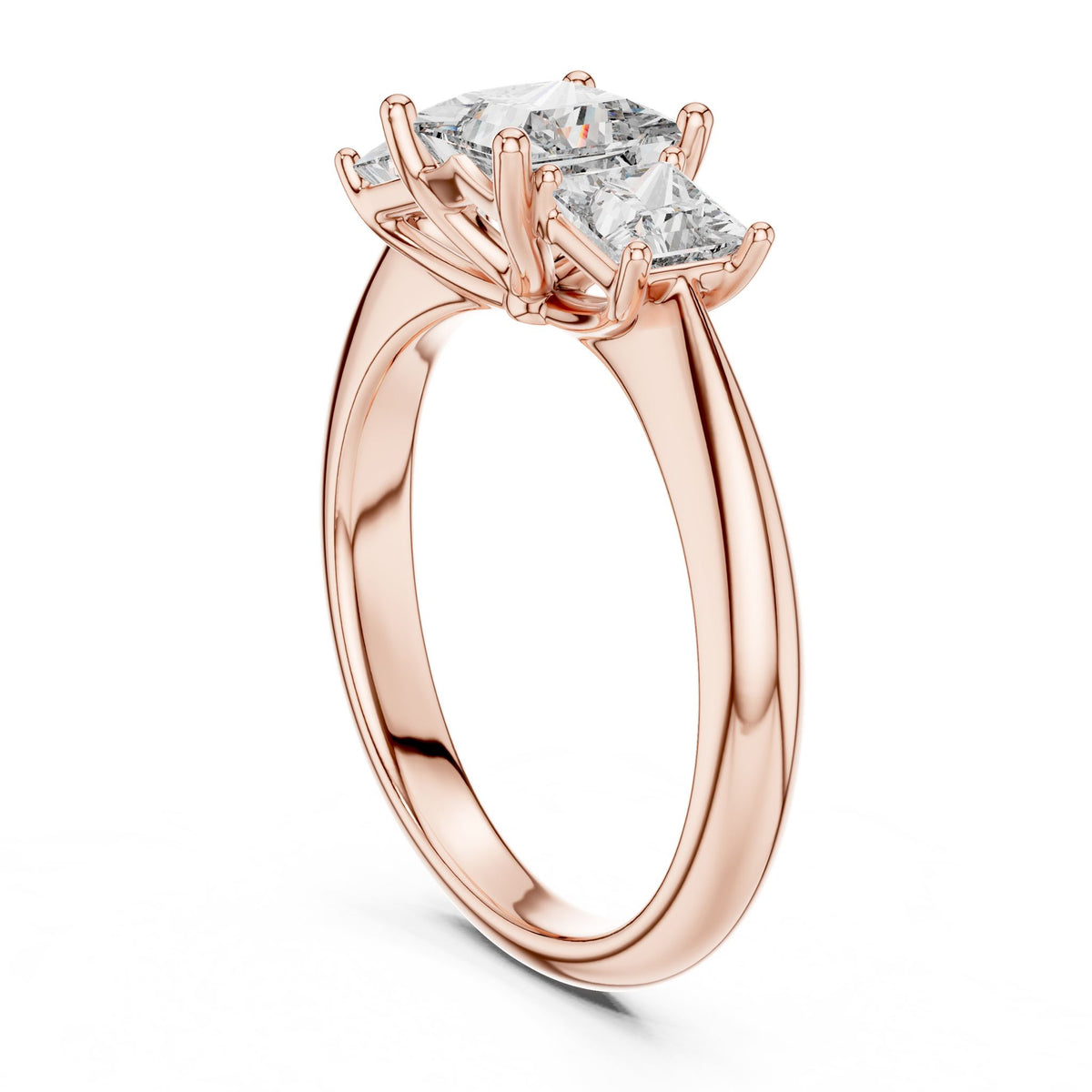 Princess Three Stone Lab Grown Diamond Engagement Ring