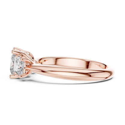 Princess Three Stone Lab Grown Diamond Engagement Ring