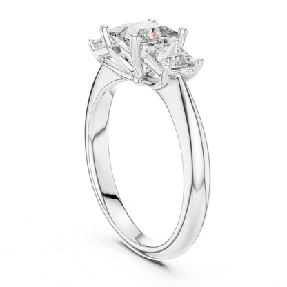 Princess Three Stone Lab Grown Diamond Engagement Ring