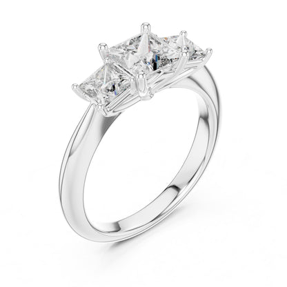 Princess Three Stone Lab Grown Diamond Engagement Ring