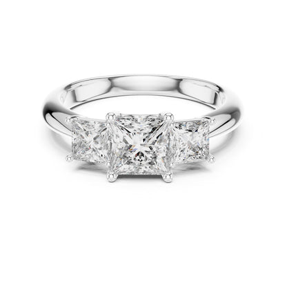 Princess Three Stone Lab Grown Diamond Engagement Ring