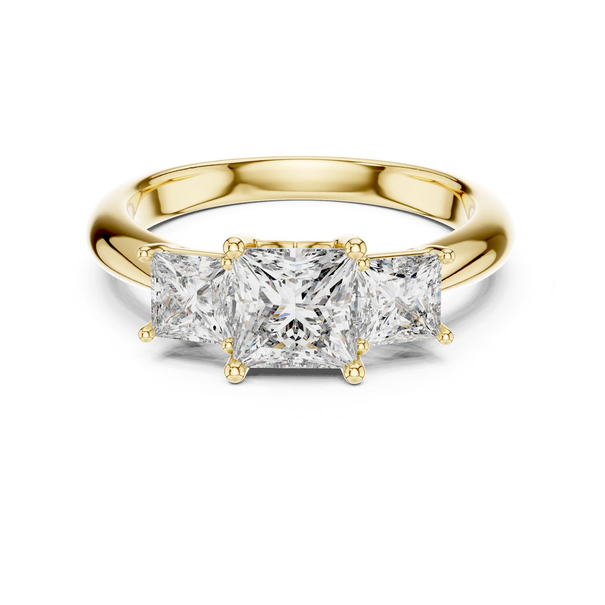 Princess Three Stone Lab Grown Diamond Engagement Ring