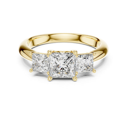 Princess Three Stone Lab Grown Diamond Engagement Ring