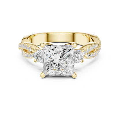 Princess Three Stone Lab Grown Diamond Engagement Ring