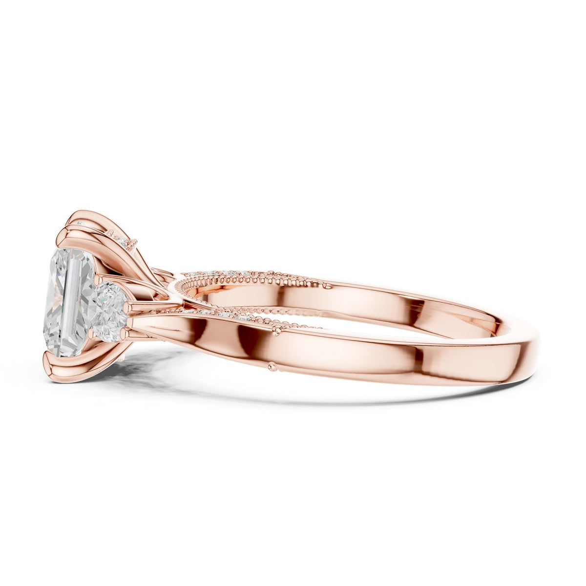 Princess Three Stone Lab Grown Diamond Engagement Ring