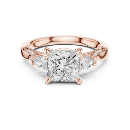 Princess Three Stone Lab Grown Diamond Engagement Ring