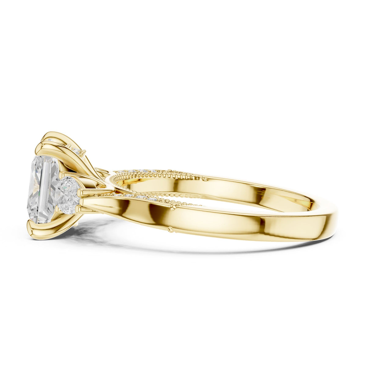 Princess Three Stone Lab Grown Diamond Engagement Ring