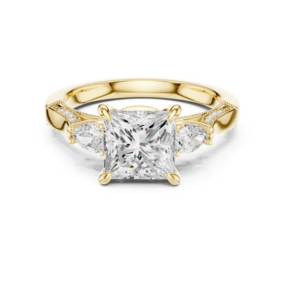 Princess Three Stone Lab Grown Diamond Engagement Ring