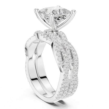 Princess Twist Lab Grown Diamond Engagement Ring