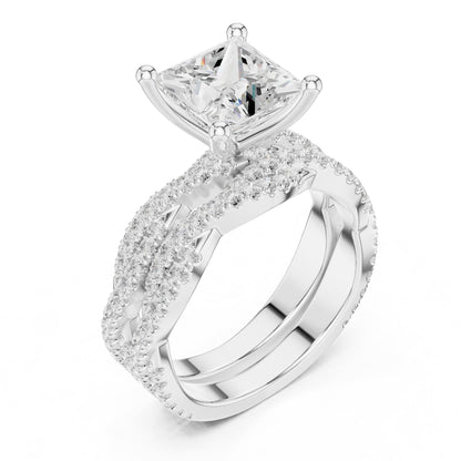 Princess Twist Lab Grown Diamond Engagement Ring