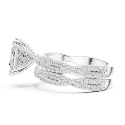 Princess Twist Lab Grown Diamond Engagement Ring