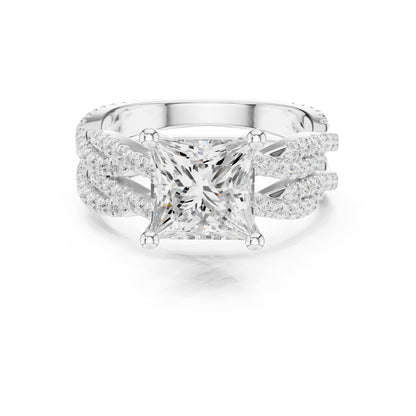 Princess Twist Lab Grown Diamond Engagement Ring