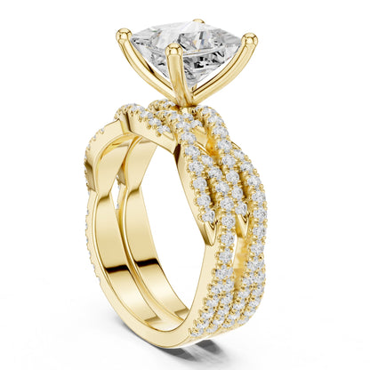 Princess Twist Lab Grown Diamond Engagement Ring