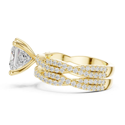 Princess Twist Lab Grown Diamond Engagement Ring