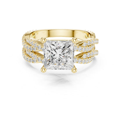 Princess Twist Lab Grown Diamond Engagement Ring