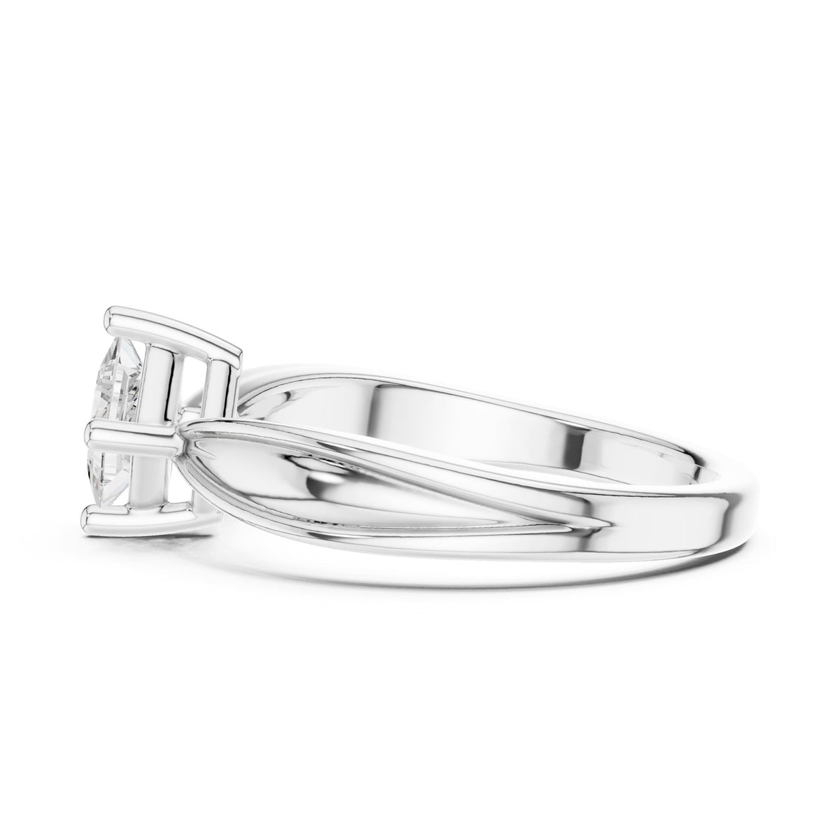 Princess Twist Lab Grown Diamond Engagement Ring