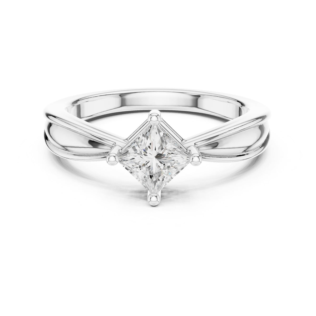 Princess Twist Lab Grown Diamond Engagement Ring