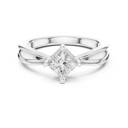 Princess Twist Lab Grown Diamond Engagement Ring