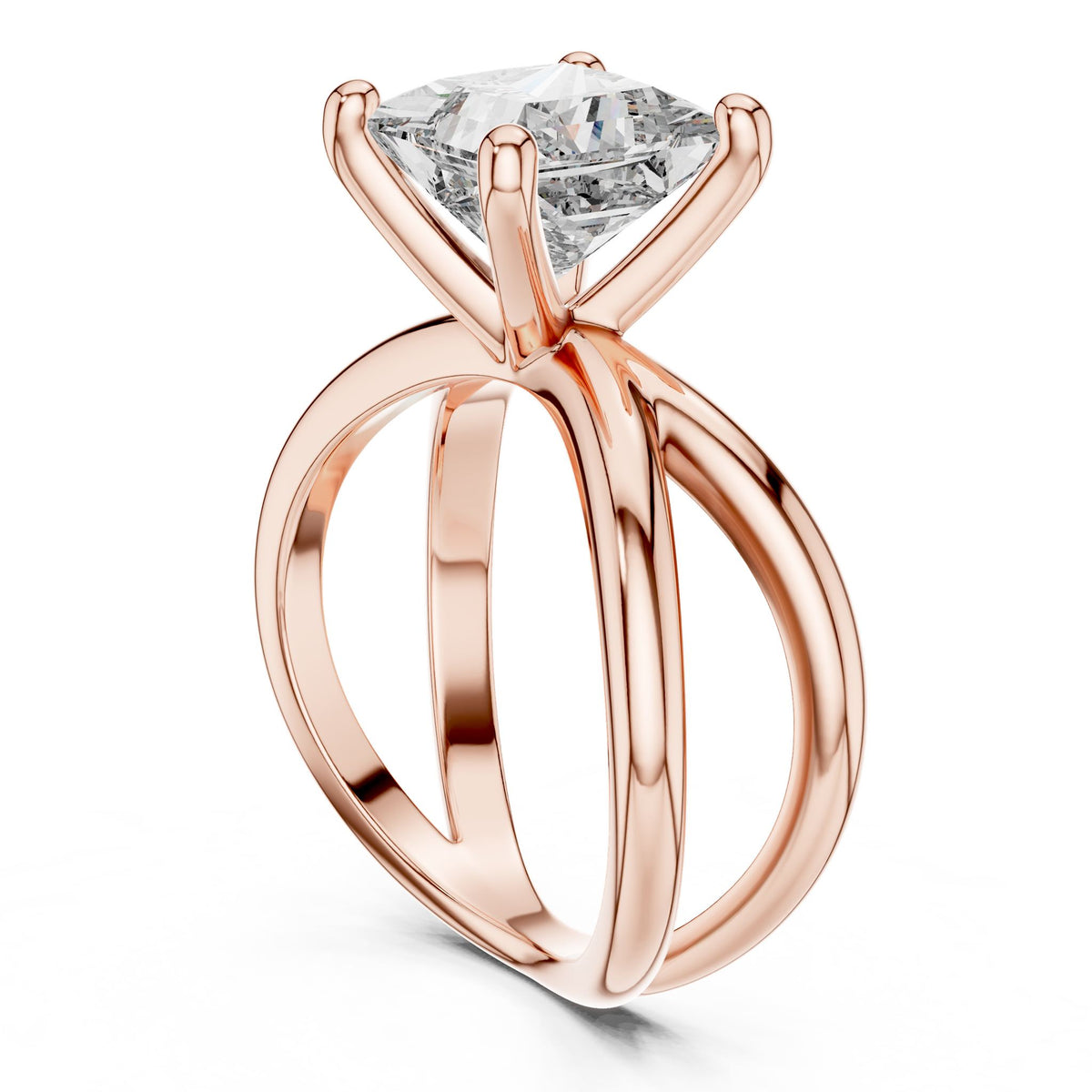 Princess Twist Lab Grown Diamond Engagement Ring