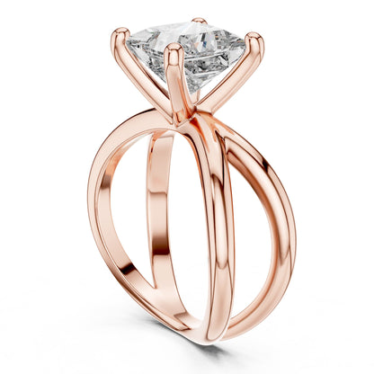 Princess Twist Lab Grown Diamond Engagement Ring