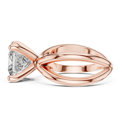 Princess Twist Lab Grown Diamond Engagement Ring