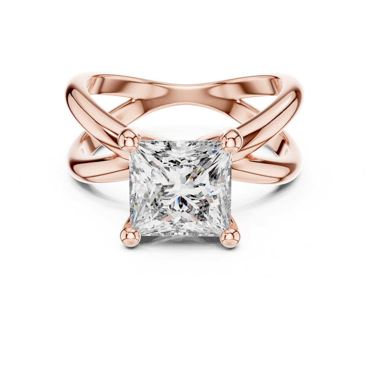 Princess Twist Lab Grown Diamond Engagement Ring