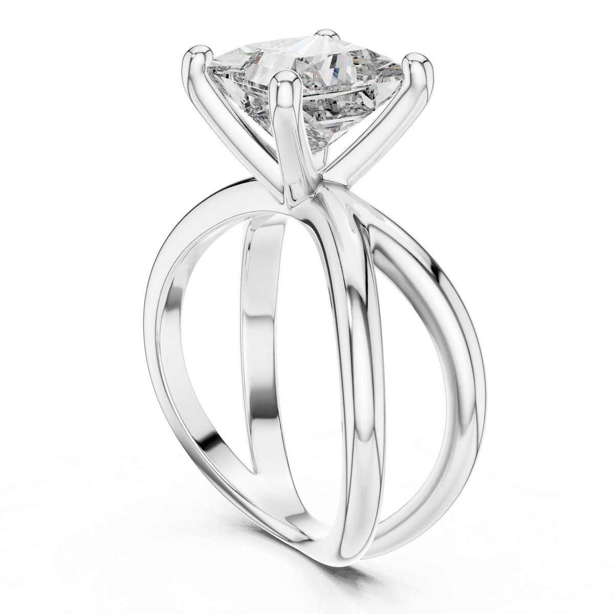 Princess Twist Lab Grown Diamond Engagement Ring