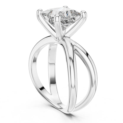 Princess Twist Lab Grown Diamond Engagement Ring