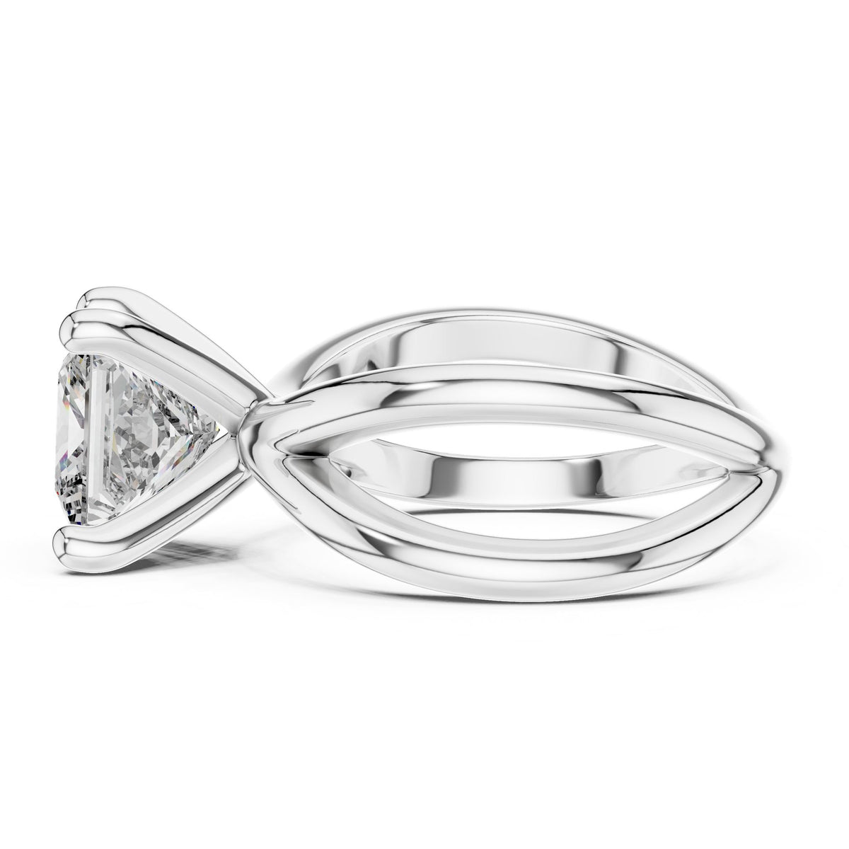 Princess Twist Lab Grown Diamond Engagement Ring