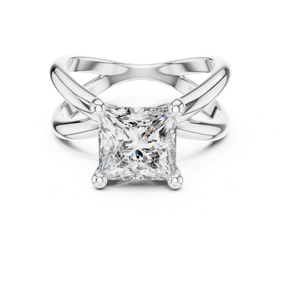 Princess Twist Lab Grown Diamond Engagement Ring