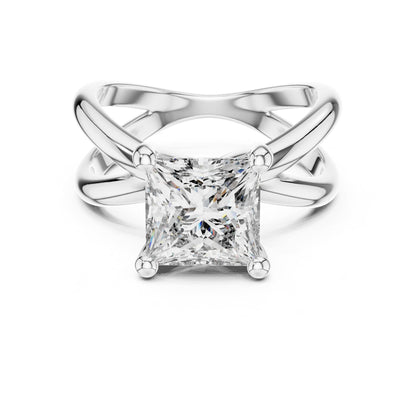 Princess Twist Lab Grown Diamond Engagement Ring